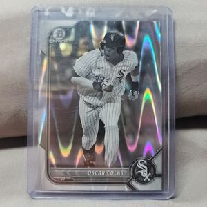 2022 Bowman Chrome holographic Oscar Colas rookie card - Chicago White Sox OF